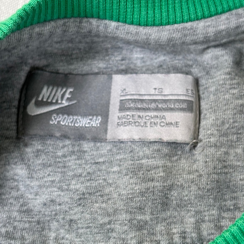 Nike Vintage Mens Green Crew Neck Sweatshirt Big Swoosh Logo Pullover *Flaws - Picture 11 of 14